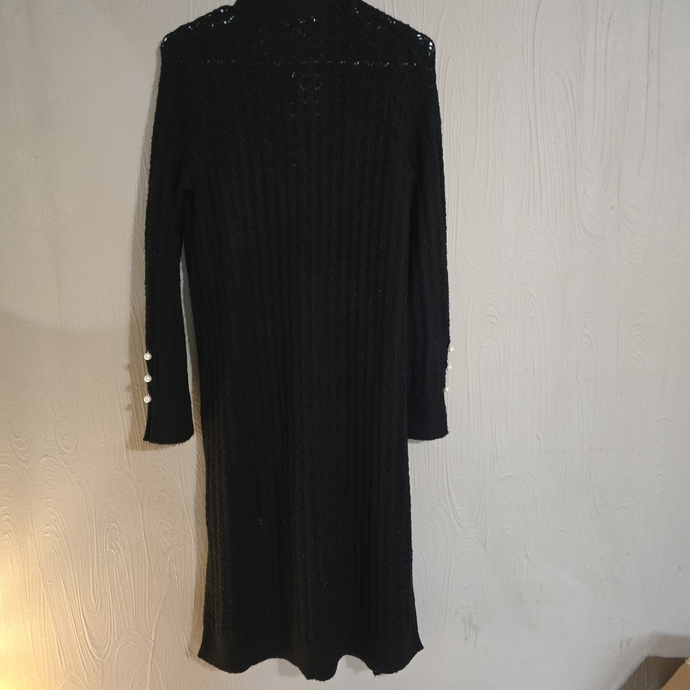 NWT Rachel Purcell Black Duster Sweater Size Small - Picture 2 of 6